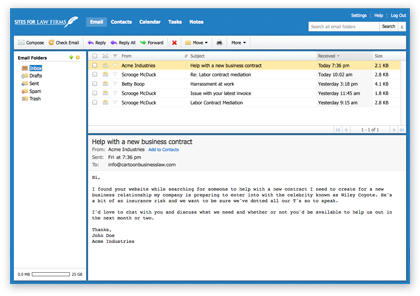 Email Hoasting For Legal Websites